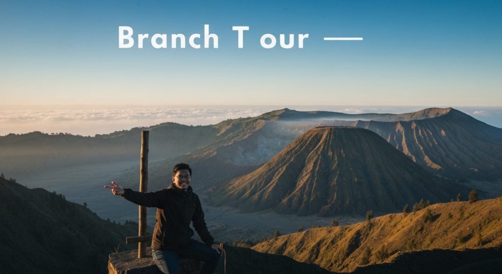 bromo tour with accommodation — Photorealistic editorial travel photograph relevant to: The dedicated Mount Bromo sunris