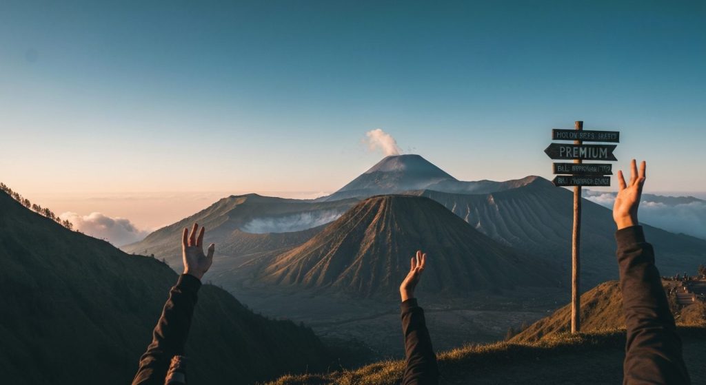 mount bromo tour from malang — Photorealistic editorial travel photograph relevant to: The dedicated Mount Bromo sunrise
