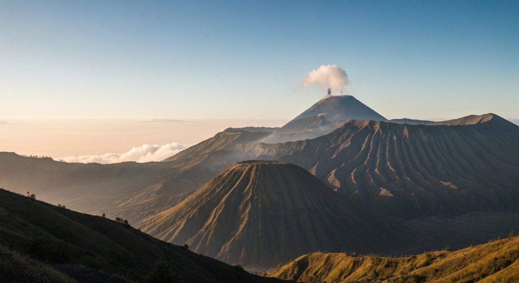 mount bromo tour from probolinggo — Photorealistic editorial travel photograph relevant to: The dedicated Mount Bromo su